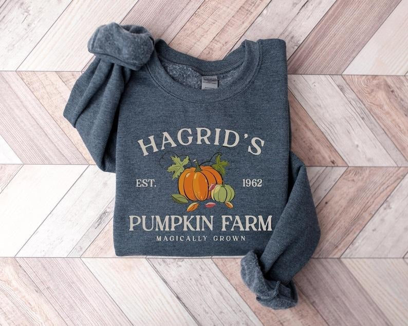 Hagrid'S Pumpkin Patch Fall Halloween Book Lover - Adult & Kids T-Shirts, Sweatshirts & Hoodies apparel design preview 1