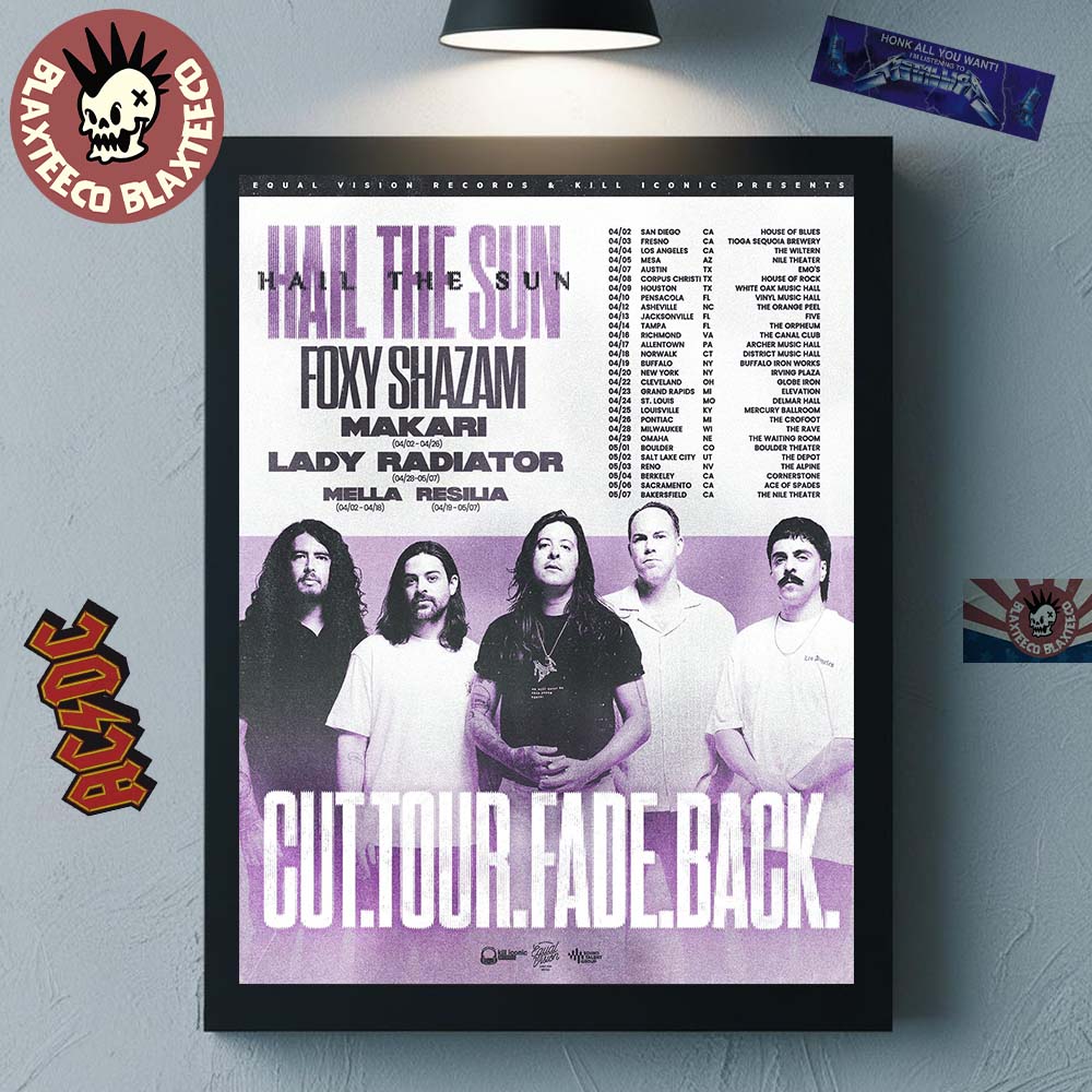 Hail The Sun Cut Tour Fade Back 2026 North America - Adult & Kids T-Shirts, Sweatshirts & Hoodies apparel design preview 1
