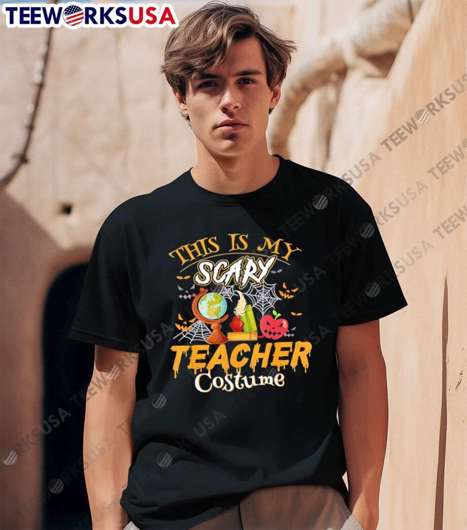 Halloween Apparel This Is My Scary Teacher Costume - Adult & Kids T-Shirts, Sweatshirts & Hoodies apparel design preview 1