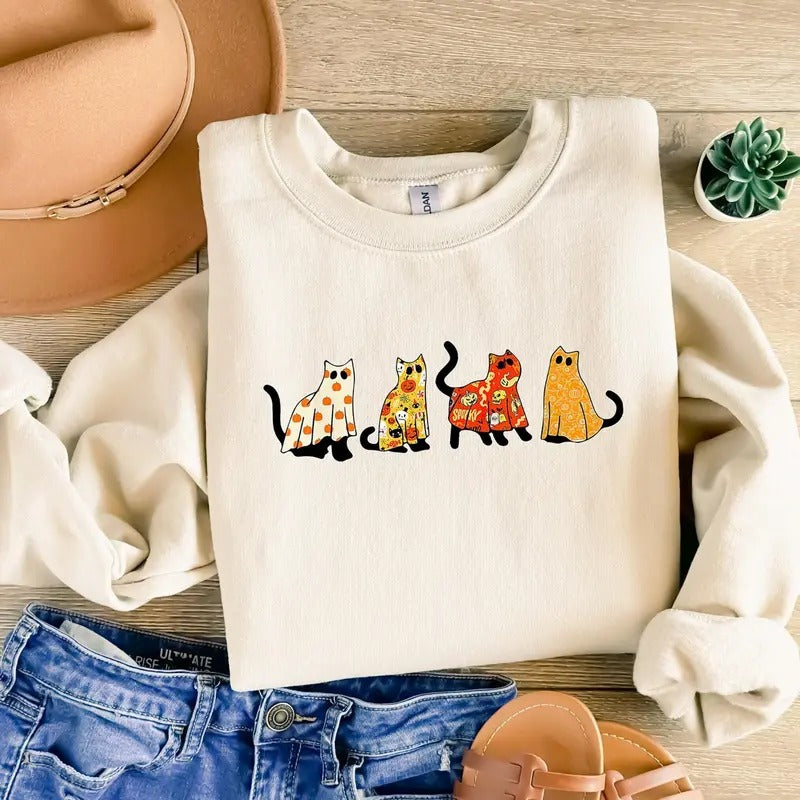 Halloween Cat Lover Lovers - Adult & Kids T-Shirts, Sweatshirts & Hoodies apparel design preview 1
