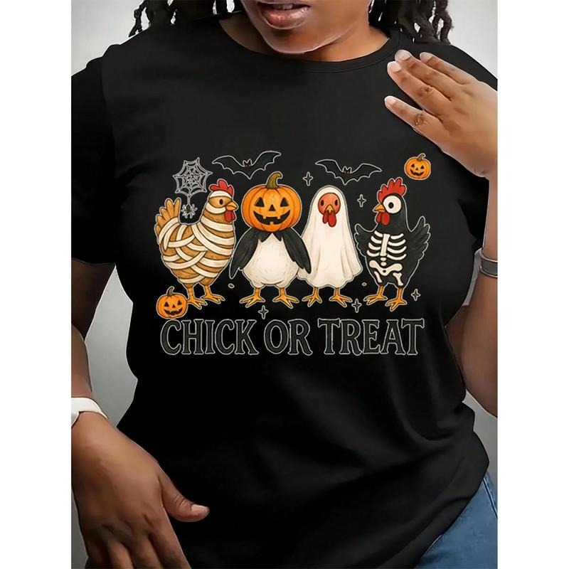 Halloween Chick Treat Chicken Funny Ghost Lovers - Adult & Kids T-Shirts, Sweatshirts & Hoodies apparel design preview 1