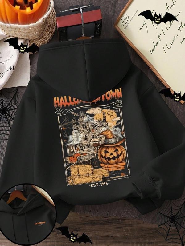Halloween Loose Fit Fall Winter Round Neck Pumpkin - Adult & Kids T-Shirts, Sweatshirts & Hoodies apparel design preview 1