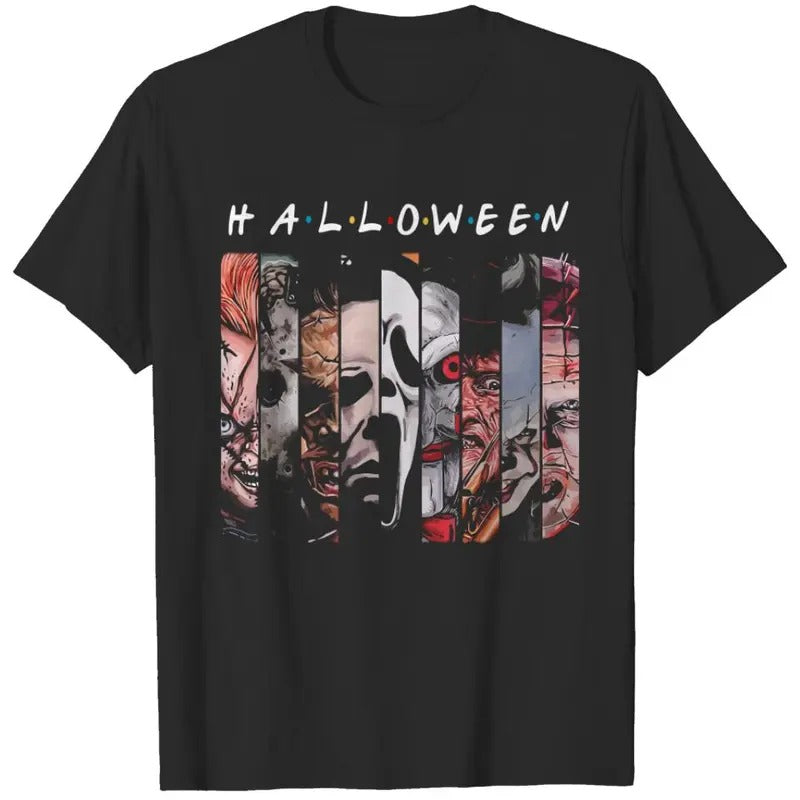 Halloween Friends Horror Squad Essential Cotton Crew - Adult & Kids T-Shirts, Sweatshirts & Hoodies apparel design preview 1
