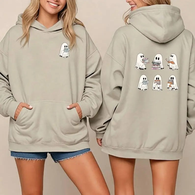 Halloween Ghost Cute Spooky Funny Season - Adult & Kids T-Shirts, Sweatshirts & Hoodies apparel design preview 1