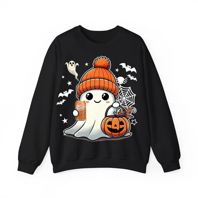 Halloween Ghost Pepper Cute Pumpkin Fall Spooky - Adult & Kids T-Shirts, Sweatshirts & Hoodies apparel design preview 1