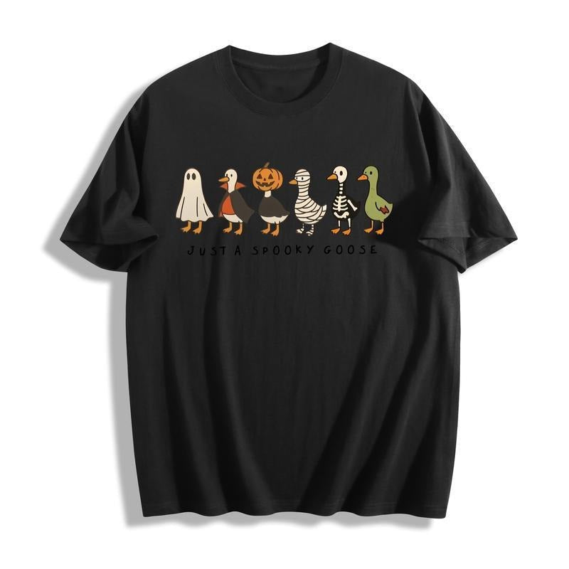 Halloween Goose Just Spooky Funny Season Goosey - Adult & Kids T-Shirts, Sweatshirts & Hoodies apparel design preview 1
