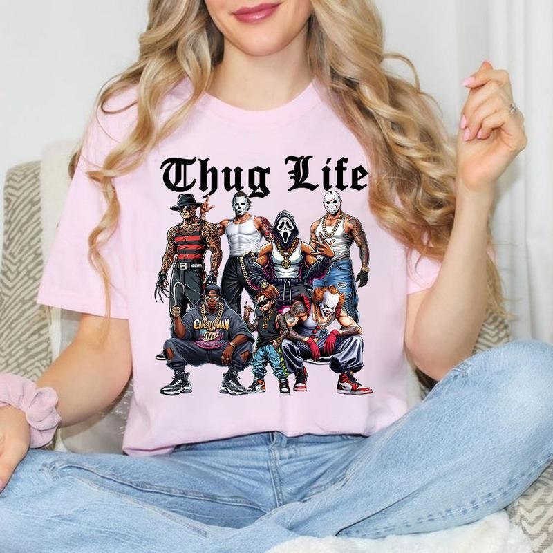 Halloween Horror Characters THUG LIFE ThugLife Funny - Adult & Kids T-Shirts, Sweatshirts & Hoodies apparel design preview 1