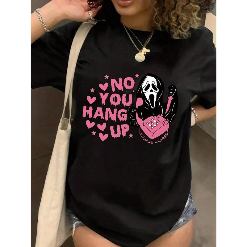 Halloween Skull Love Letter Print Crew Neck Short - Adult & Kids T-Shirts, Sweatshirts & Hoodies apparel design preview 1