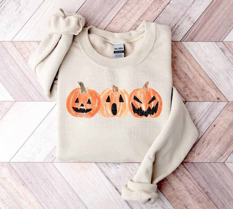 Halloween Cute Pumpkin Jack O Lantern Matching Fall - Adult & Kids T-Shirts, Sweatshirts & Hoodies apparel design preview 1