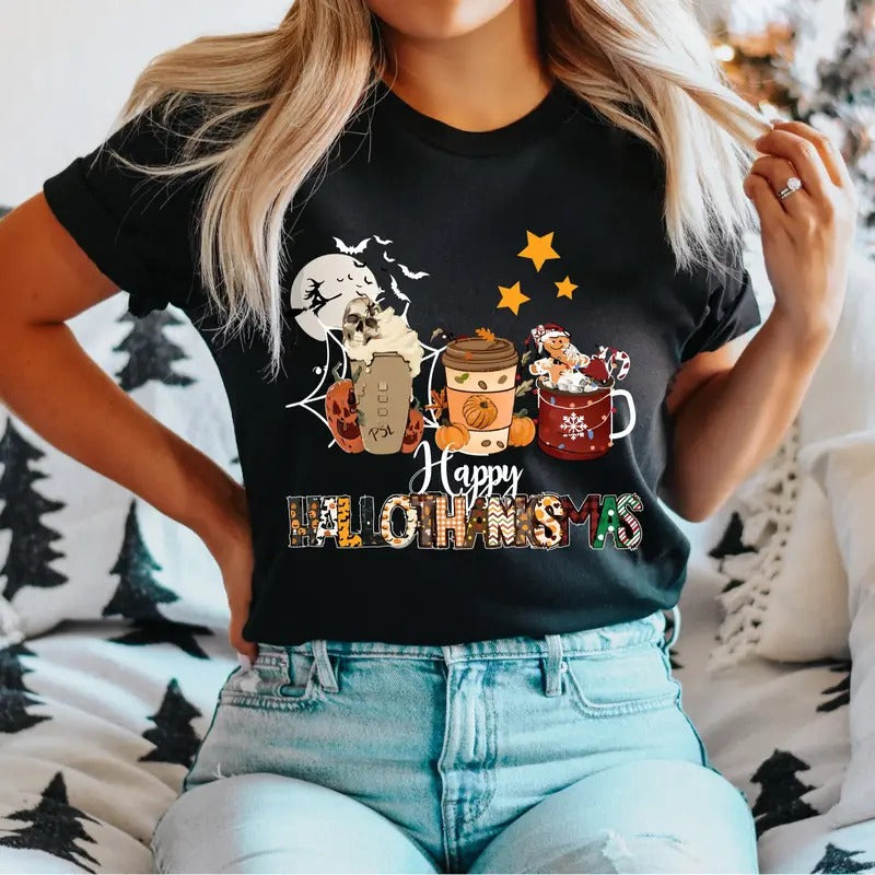 Halloween Thanksgiving Funny Holidays Short Sleeve - Adult & Kids T-Shirts, Sweatshirts & Hoodies apparel design preview 1