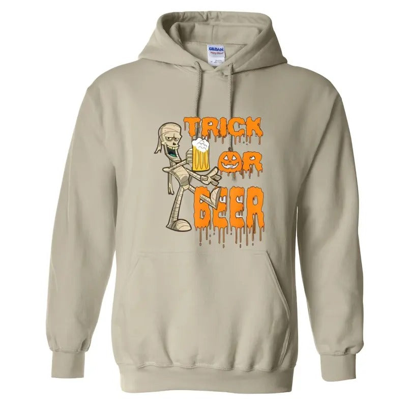 Halloween Trick Beer Fun Mummy Drinking Parties - Adult & Kids T-Shirts, Sweatshirts & Hoodies apparel design preview 1