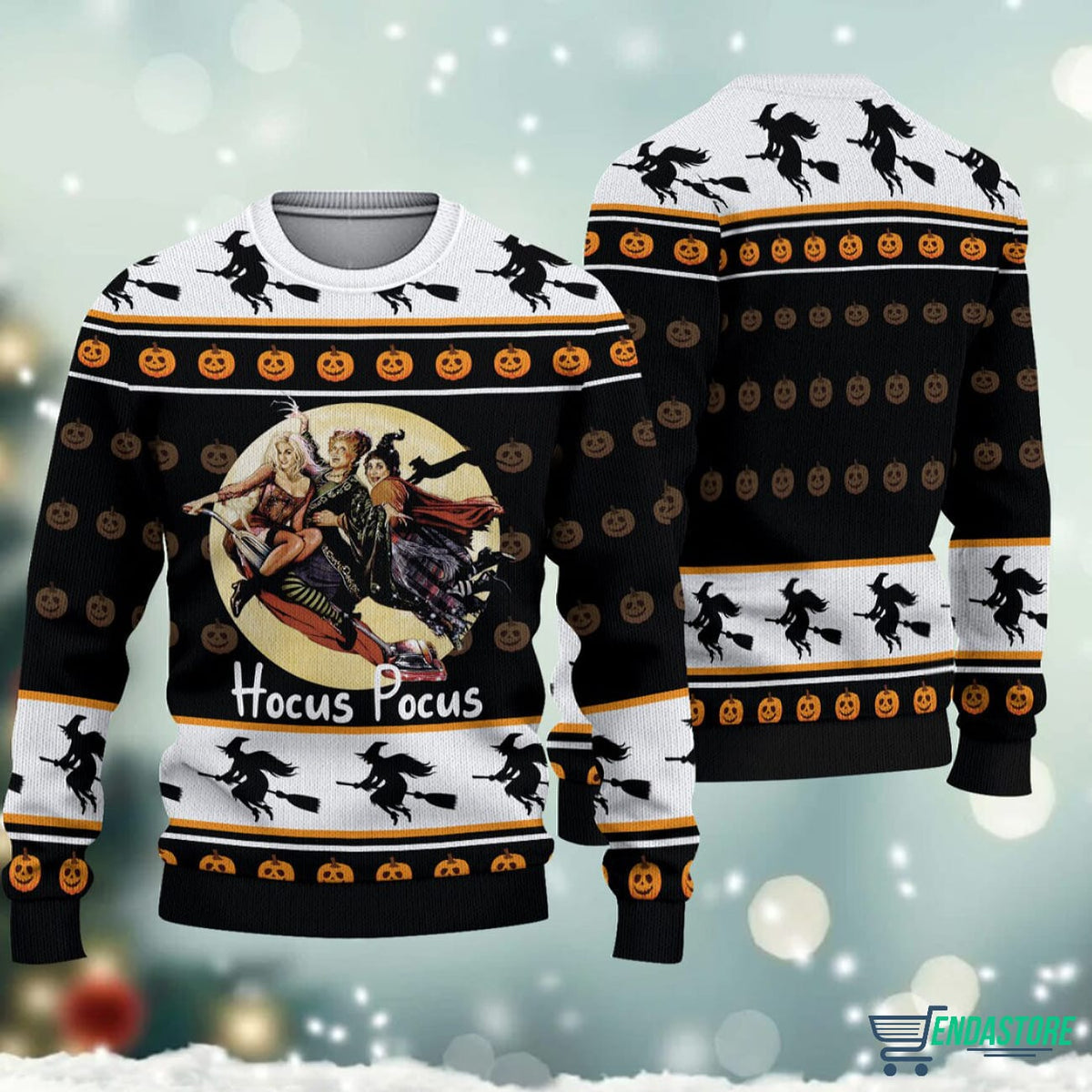 Halloween Vintage Hocus Pocus Sanderson Sisters 3D Ugly Christmas Sweater - Gift Idea product image