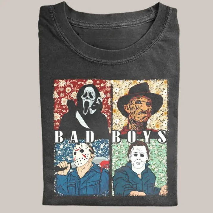 Halloween Vintage Bad Boy Horror Movie Funny Menswear - Adult & Kids T-Shirts, Sweatshirts & Hoodies apparel design preview 1
