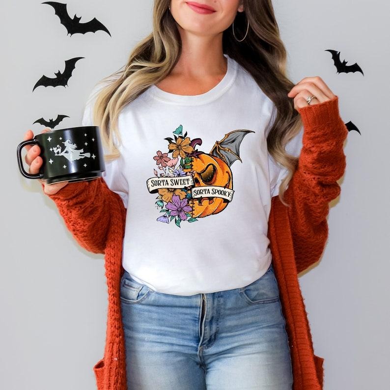 Halloween Wildflower Pumpkin - Adult & Kids T-Shirts, Sweatshirts & Hoodies apparel design preview 1
