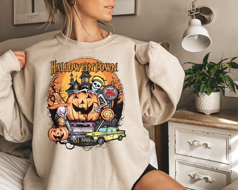 Halloweentown Est 1998 University Halloween Fall - Adult & Kids T-Shirts, Sweatshirts & Hoodies apparel design preview 1