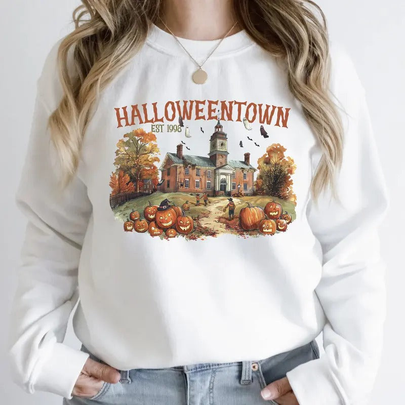 Halloweentown Est 1998 University Retro Vintage - Adult & Kids T-Shirts, Sweatshirts & Hoodies apparel design preview 1