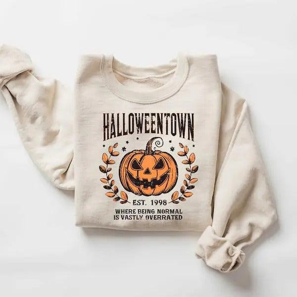 Halloweentown Halloween Town Est 1998 Fall Pumpkin - Adult & Kids T-Shirts, Sweatshirts & Hoodies apparel design preview 1