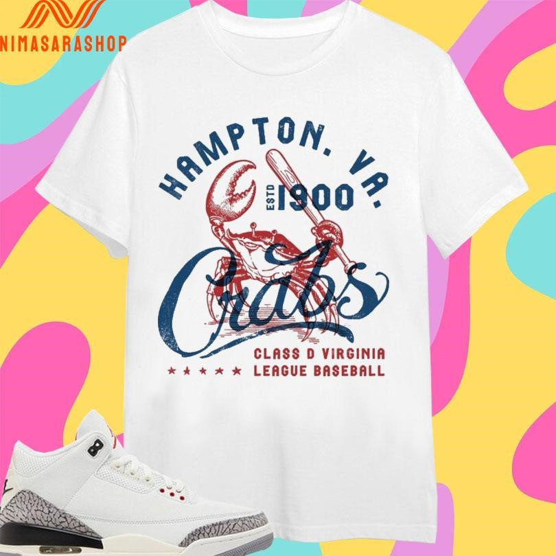 Hampton Va Estd 1900 Class D Virginia League Baseball - Adult & Kids T-Shirts, Sweatshirts & Hoodies apparel design preview 1