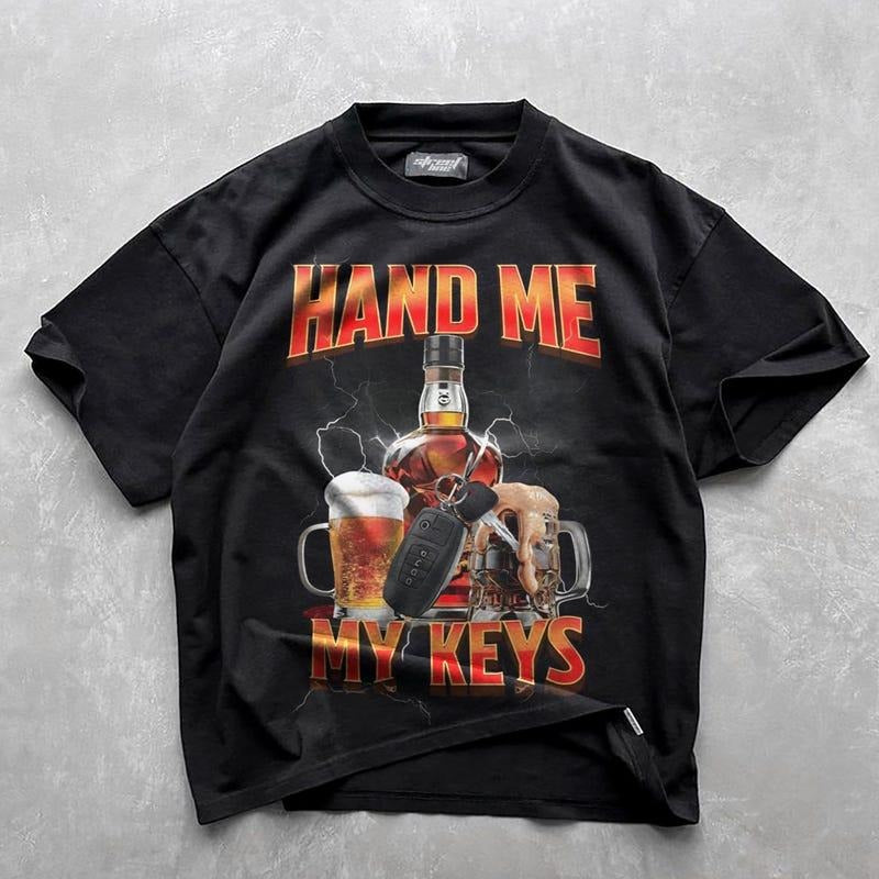 Hand Me Keys Meme Heavy Cotton Humor Funny Offensive - Adult & Kids T-Shirts, Sweatshirts & Hoodies apparel design preview 1