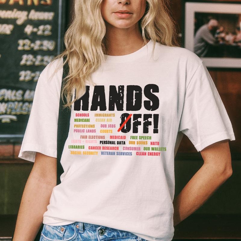 Hands Off Protest Political Medicaid Medicare Social - Adult & Kids T-Shirts, Sweatshirts & Hoodies apparel design preview 1