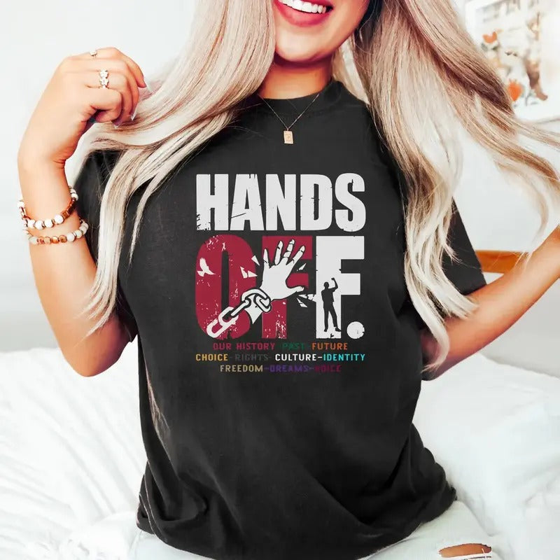 Hands Off Protest Political Anti Government Control - Adult & Kids T-Shirts, Sweatshirts & Hoodies apparel design preview 1