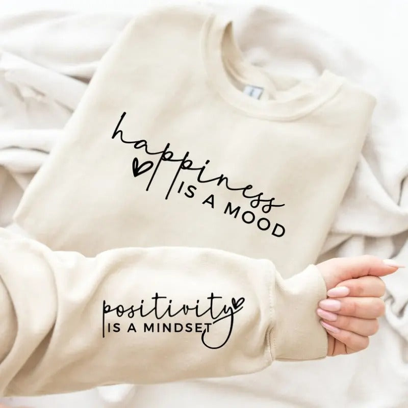 Happiness Is Mood Positivity Mindset Wrist Positive - Adult & Kids T-Shirts, Sweatshirts & Hoodies apparel design preview 1