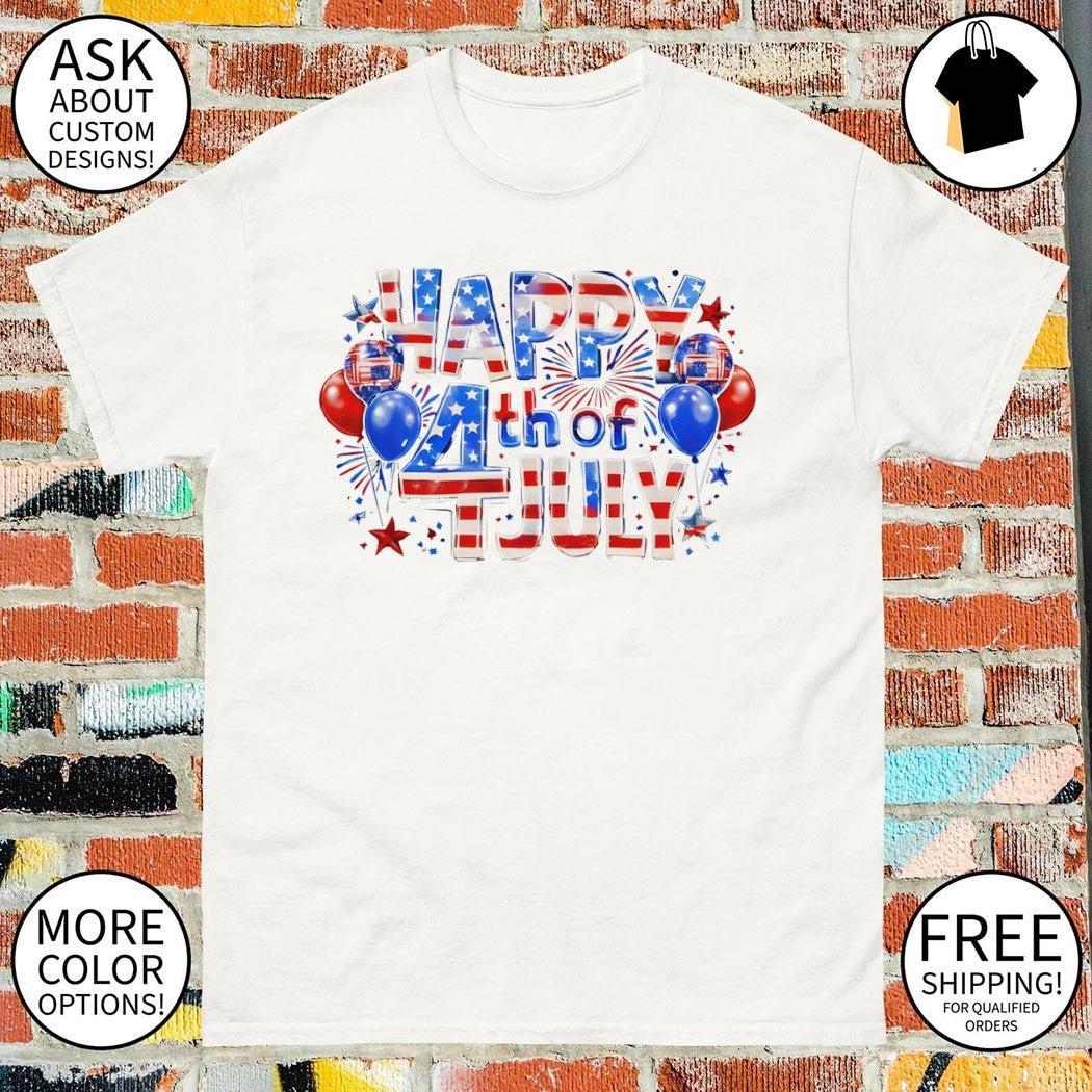 Happy 4th of July Independence Day Patriotic American - Adult & Kids T-Shirts, Sweatshirts & Hoodies apparel design preview 1