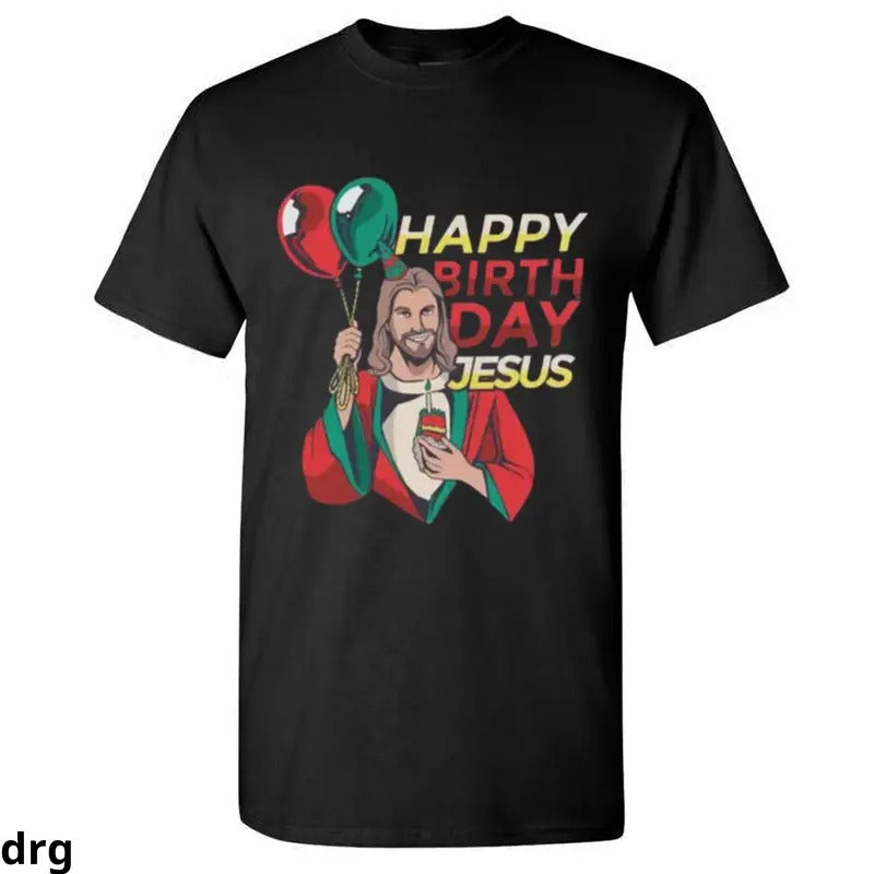 Happy Jesus Fun Festive Holding Balloons Comfortable - Adult & Kids T-Shirts, Sweatshirts & Hoodies apparel design preview 1
