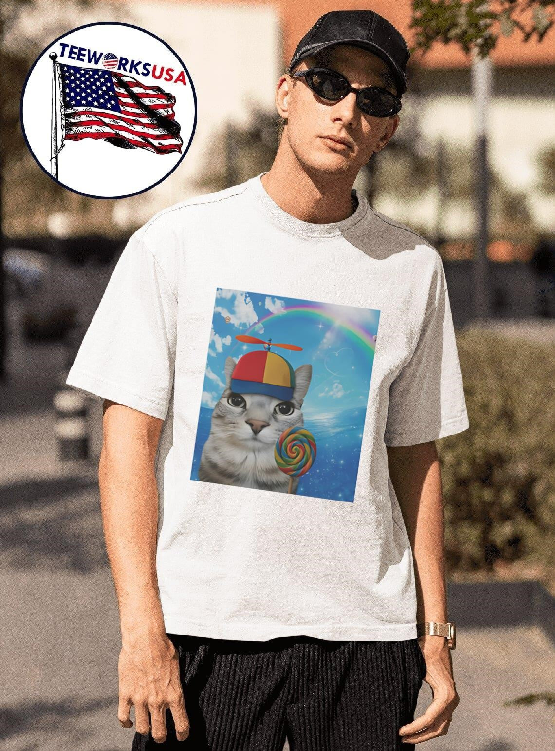 Happy Cat Dreamcore Brainrot Meme - Adult & Kids T-Shirts, Sweatshirts & Hoodies apparel design preview 1