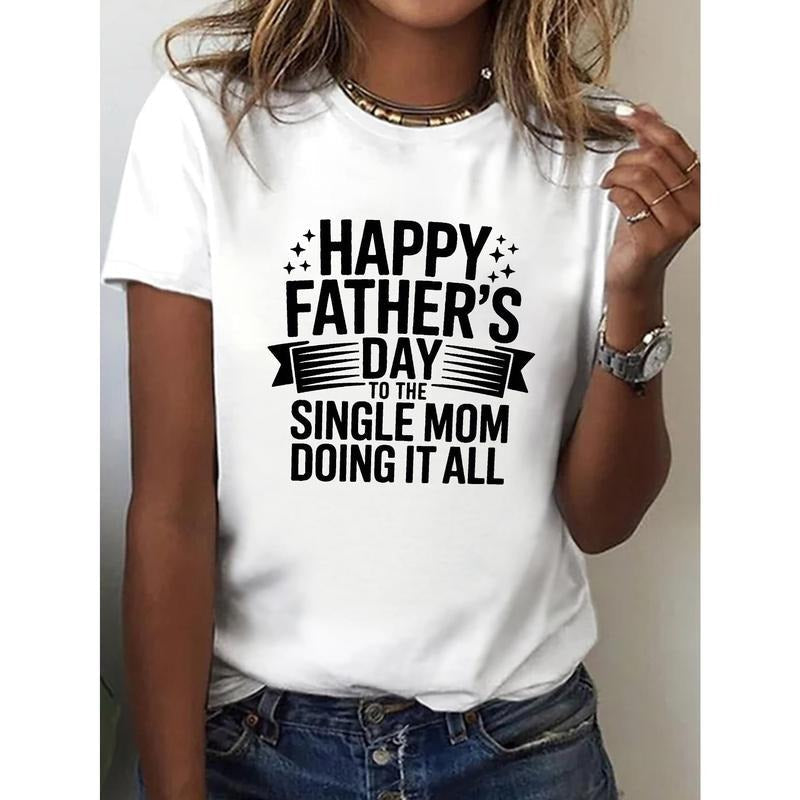 Happy Single Mom Casual Crew Neck Short Sleeve Top - Adult & Kids T-Shirts, Sweatshirts & Hoodies apparel design preview 1