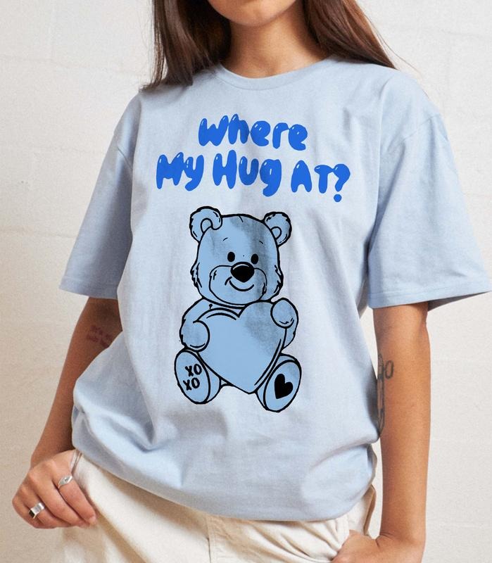 Happy Gilmore Where My Hug Cute Teddy Bear Classic - Adult & Kids T-Shirts, Sweatshirts & Hoodies apparel design preview 1