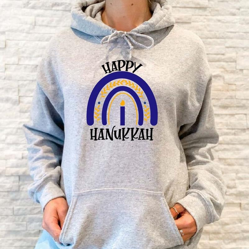 Happy Hanukkah Matching Jewish Family Menorah Mother - Adult & Kids T-Shirts, Sweatshirts & Hoodies apparel design preview 1