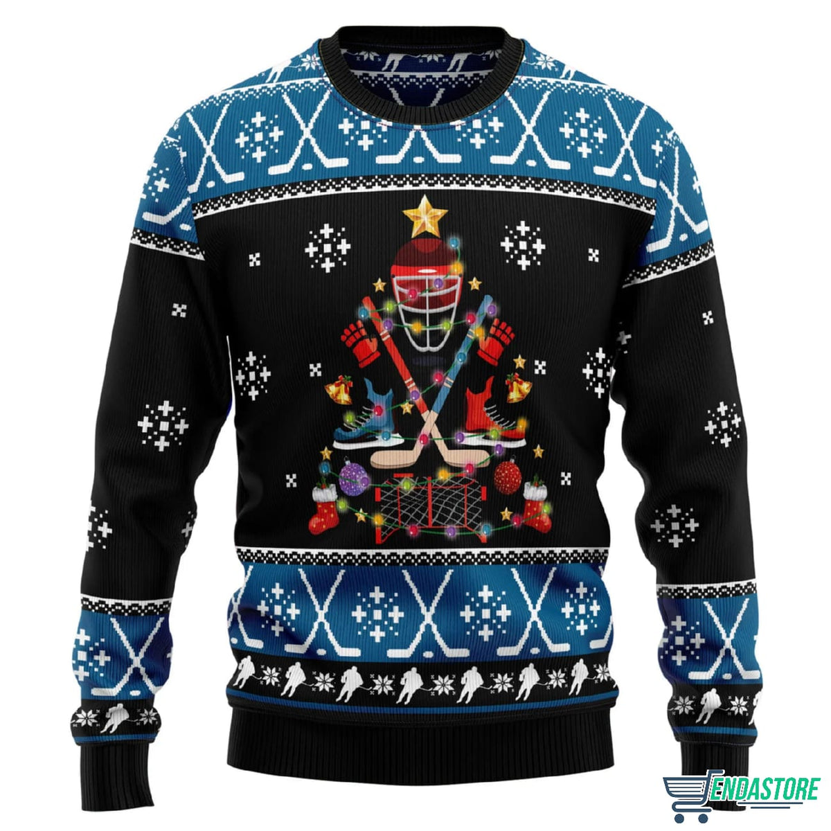 Happy Hockeyday 3D Ugly Christmas Sweater - Holiday Gift product image