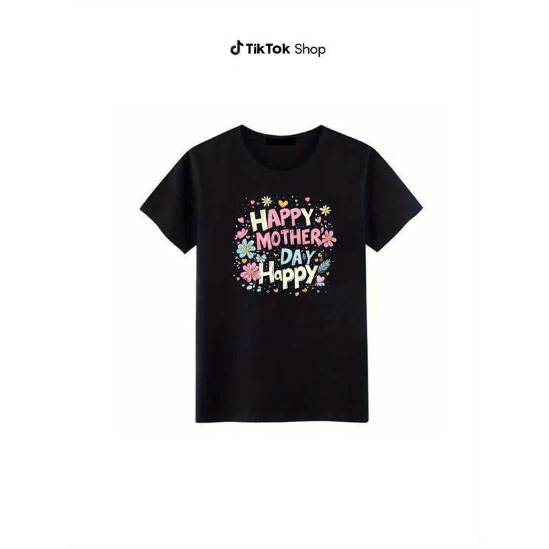 Happy Floral Print Short Sleeve Soft Cotton. 180g. - Adult & Kids T-Shirts, Sweatshirts & Hoodies apparel design preview 1