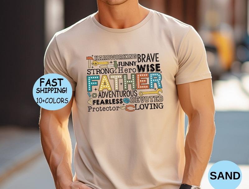 Hardworking Hero Brave Wise Strong Fearless Father - Adult & Kids T-Shirts, Sweatshirts & Hoodies apparel design preview 1