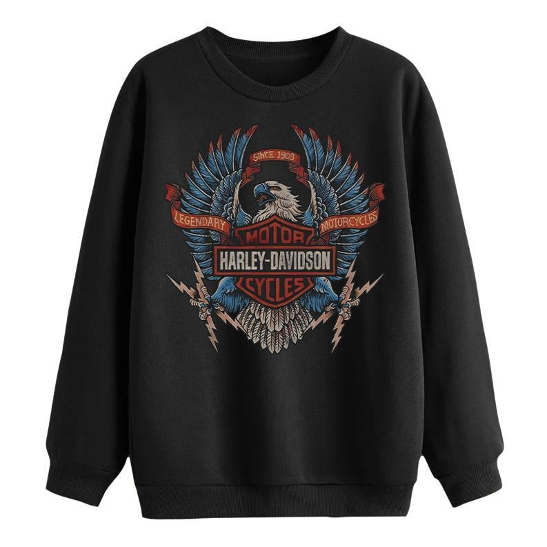 Harly Davids0n Electric Vintage 90s Motorcycle 2024 - Adult & Kids T-Shirts, Sweatshirts & Hoodies apparel design preview 1
