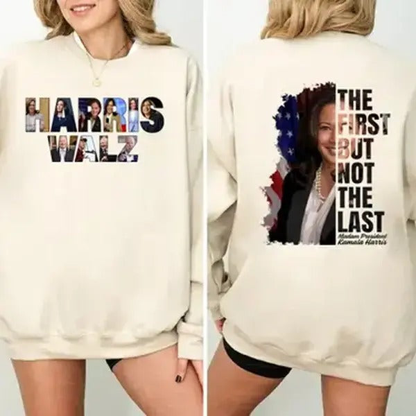 Harris Wins Walz Kamala 47th President Madam Election - Adult & Kids T-Shirts, Sweatshirts & Hoodies apparel design preview 1