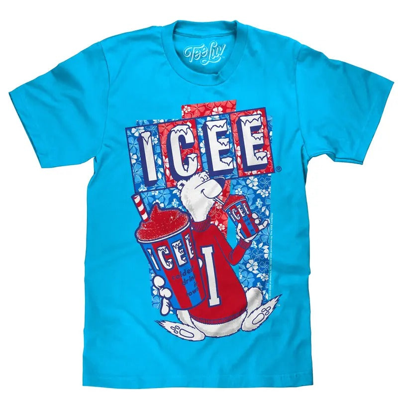 Hawaiian ICEE Polar Bear Blue - Adult & Kids T-Shirts, Sweatshirts & Hoodies apparel design preview 1