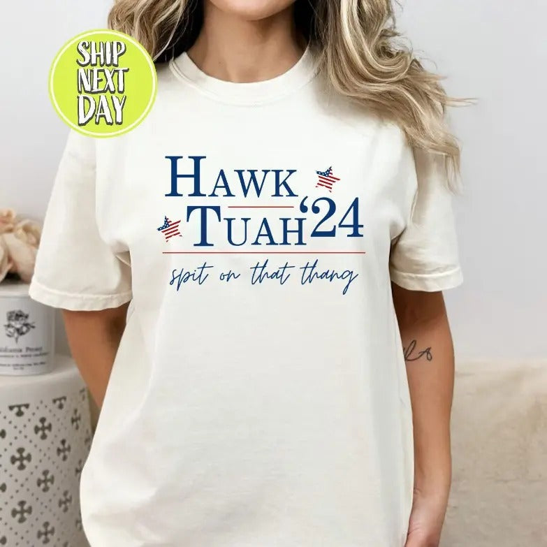 Hawk Tuah 24 Funny 2024 - Adult & Kids T-Shirts, Sweatshirts & Hoodies apparel design preview 1