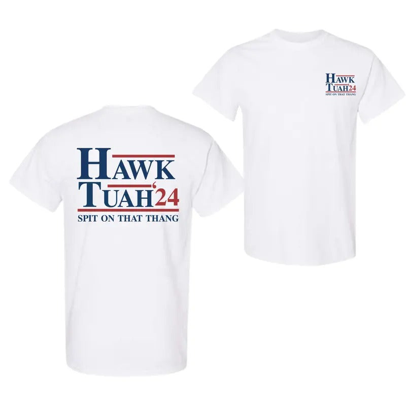 Hawk Tuah Spit That Thang Sand 2 Side - Adult & Kids T-Shirts, Sweatshirts & Hoodies apparel design preview 1