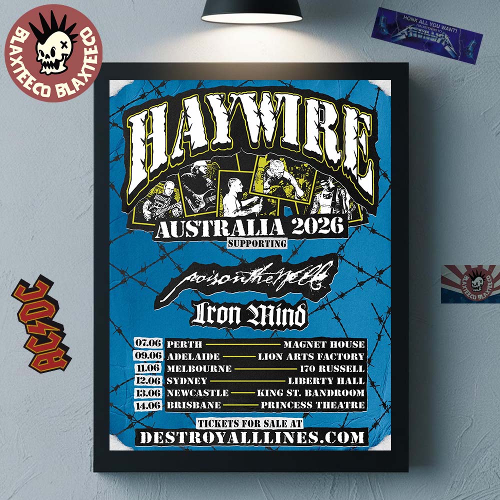Haywire Australia Winter 2026 Tour Schedule Dates - Adult & Kids T-Shirts, Sweatshirts & Hoodies apparel design preview 1