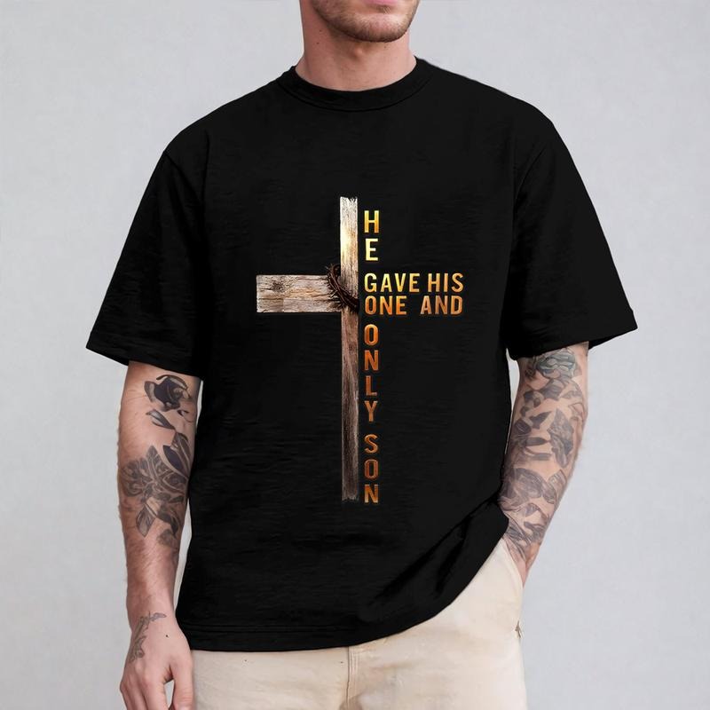 He Gave His One Only Son Pure Cotton Casual Crew Neck - Adult & Kids T-Shirts, Sweatshirts & Hoodies apparel design preview 1