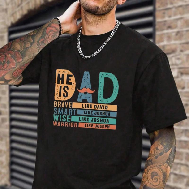 He Is Dad Brave Like Joshua Chrsitian Casual Crew - Adult & Kids T-Shirts, Sweatshirts & Hoodies apparel design preview 1
