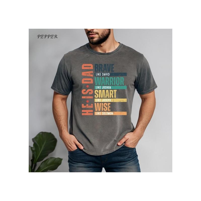 He Is Dad Brave Warrior Smart Wise Funny - Adult & Kids T-Shirts, Sweatshirts & Hoodies apparel design preview 1