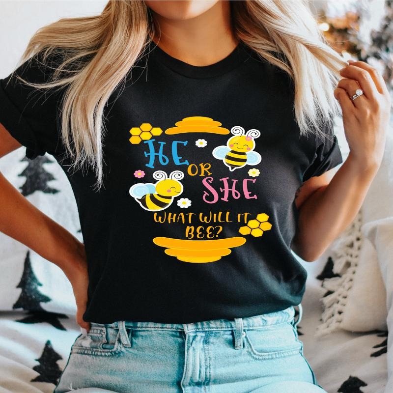 He She What Will Bee Matching Gender Reveal Party - Adult & Kids T-Shirts, Sweatshirts & Hoodies apparel design preview 1