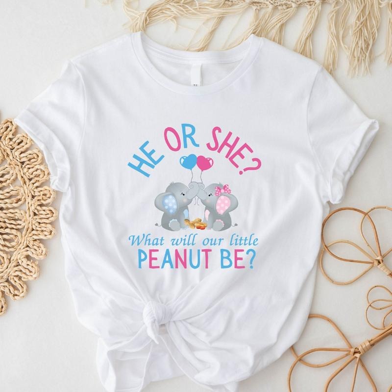 He She What Will Our Little Peanut Matching Gender - Adult & Kids T-Shirts, Sweatshirts & Hoodies apparel design preview 1