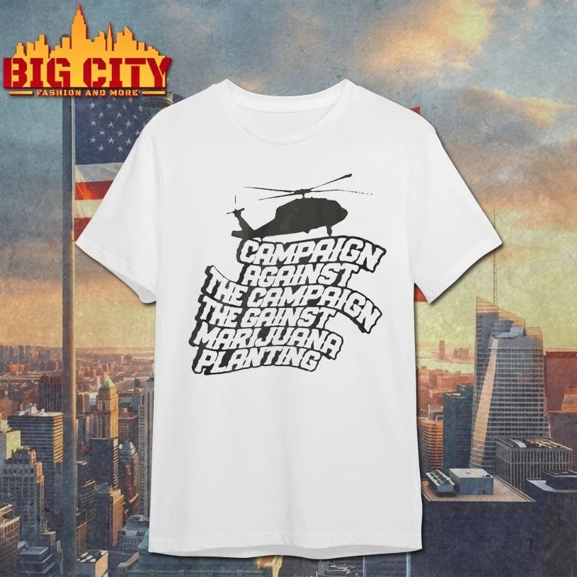 Helicopter Campaign Against The Marijuana Planting - Adult & Kids T-Shirts, Sweatshirts & Hoodies apparel design preview 1