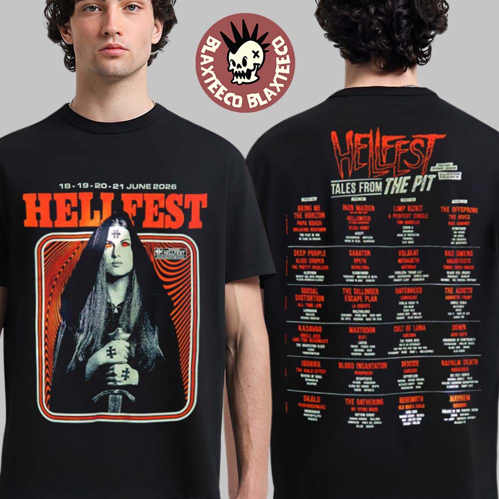 Hellfest 2026 Tales From The Pit Sanctuary Merch In - Adult & Kids T-Shirts, Sweatshirts & Hoodies apparel design preview 1