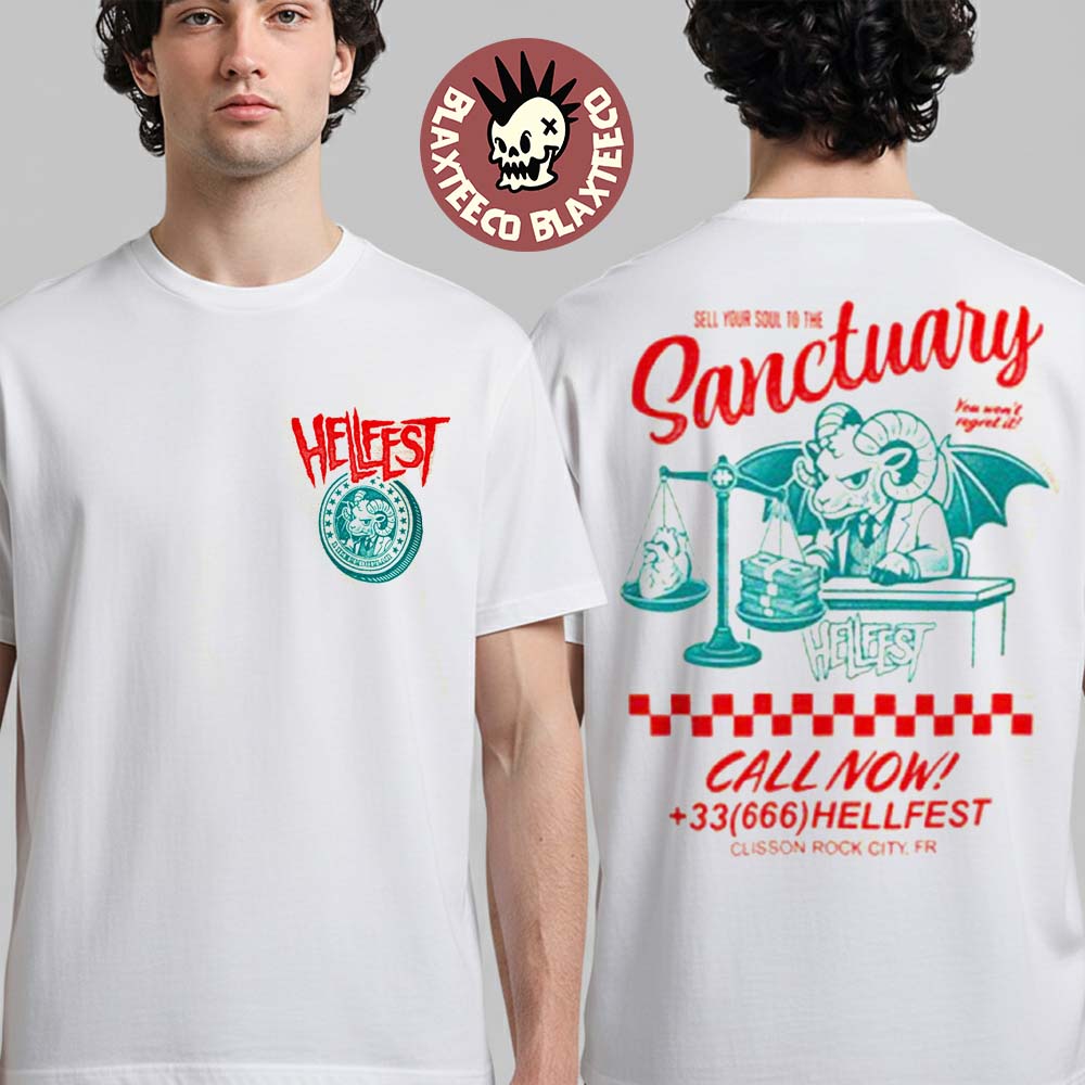 Hellfest 2026 Tales From The Pit Sanctuary Merch In - Adult & Kids T-Shirts, Sweatshirts & Hoodies apparel design preview 1