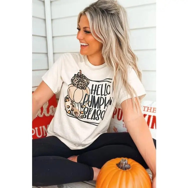 Hello Pumpkin Season - Adult & Kids T-Shirts, Sweatshirts & Hoodies apparel design preview 1
